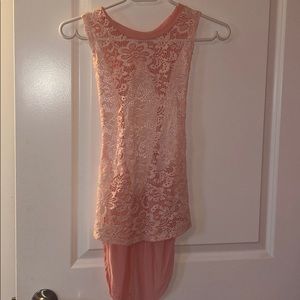 Open back lace tank